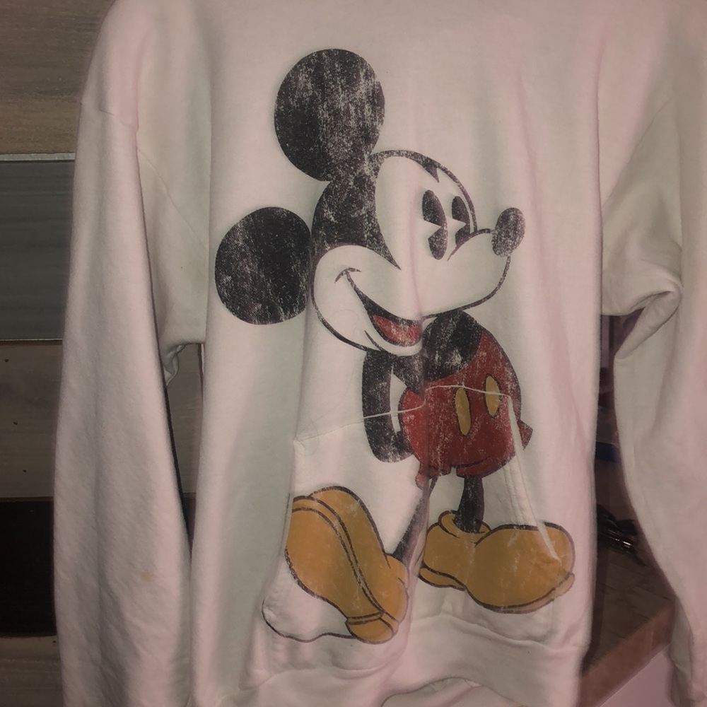 Disney Parks Mickey Mouse White Hoodie - small size - Picture 2 of 7